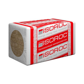 Утеплитель Isoroc Изофас 50х600х1000мм (6шт/уп 3,6м2 0,18м3)