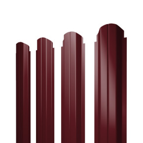 Штакетник П-образный А фигурный 0,4 PE RAL 3005 красное вино