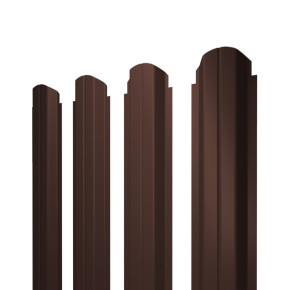 Штакетник П-образный А фигурный 0,4 PE RAL 8017 шоколад