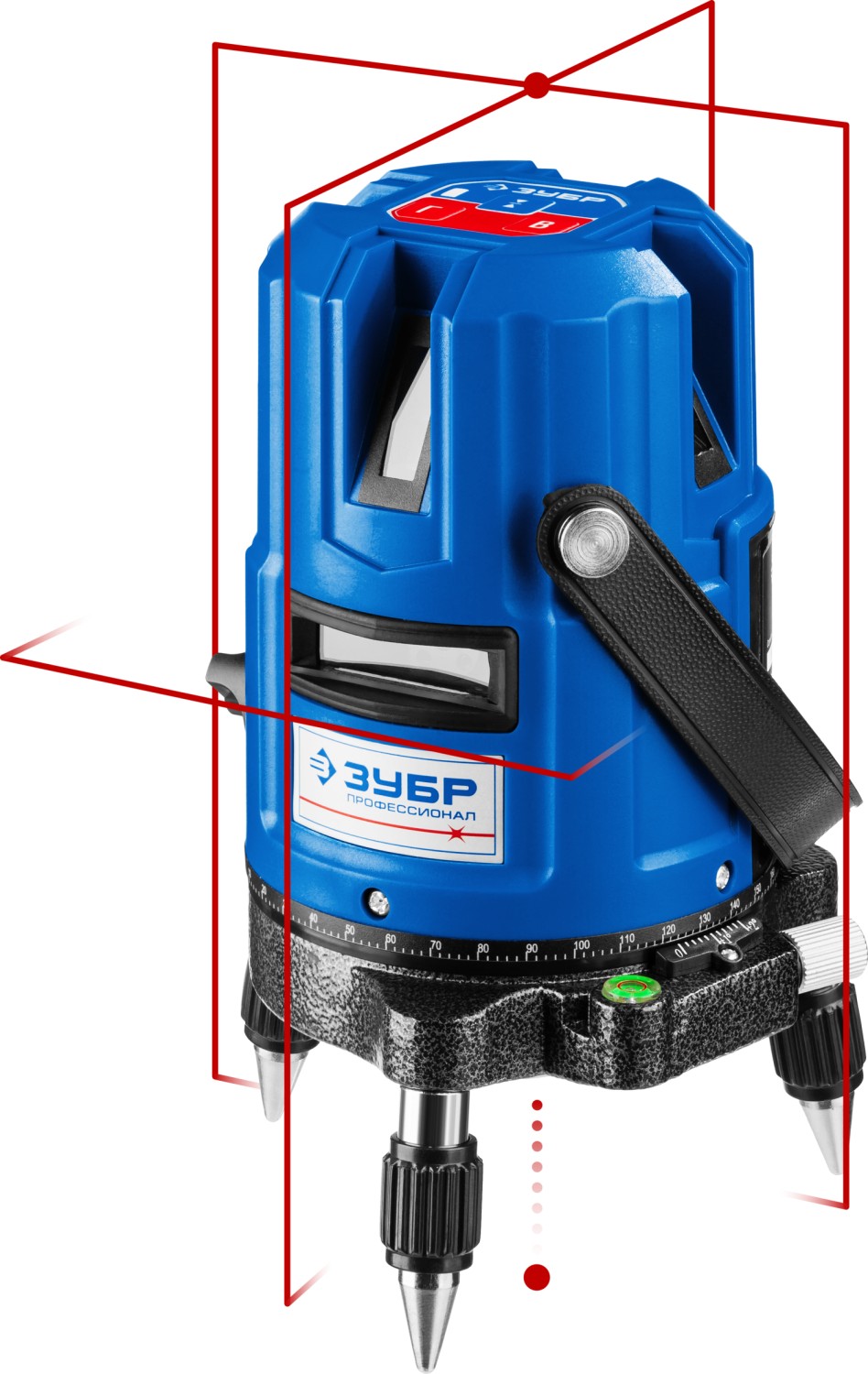 Лазерный нивелир ЗУБР Крест 55, 20 - 70 м, Профессионал (34904)