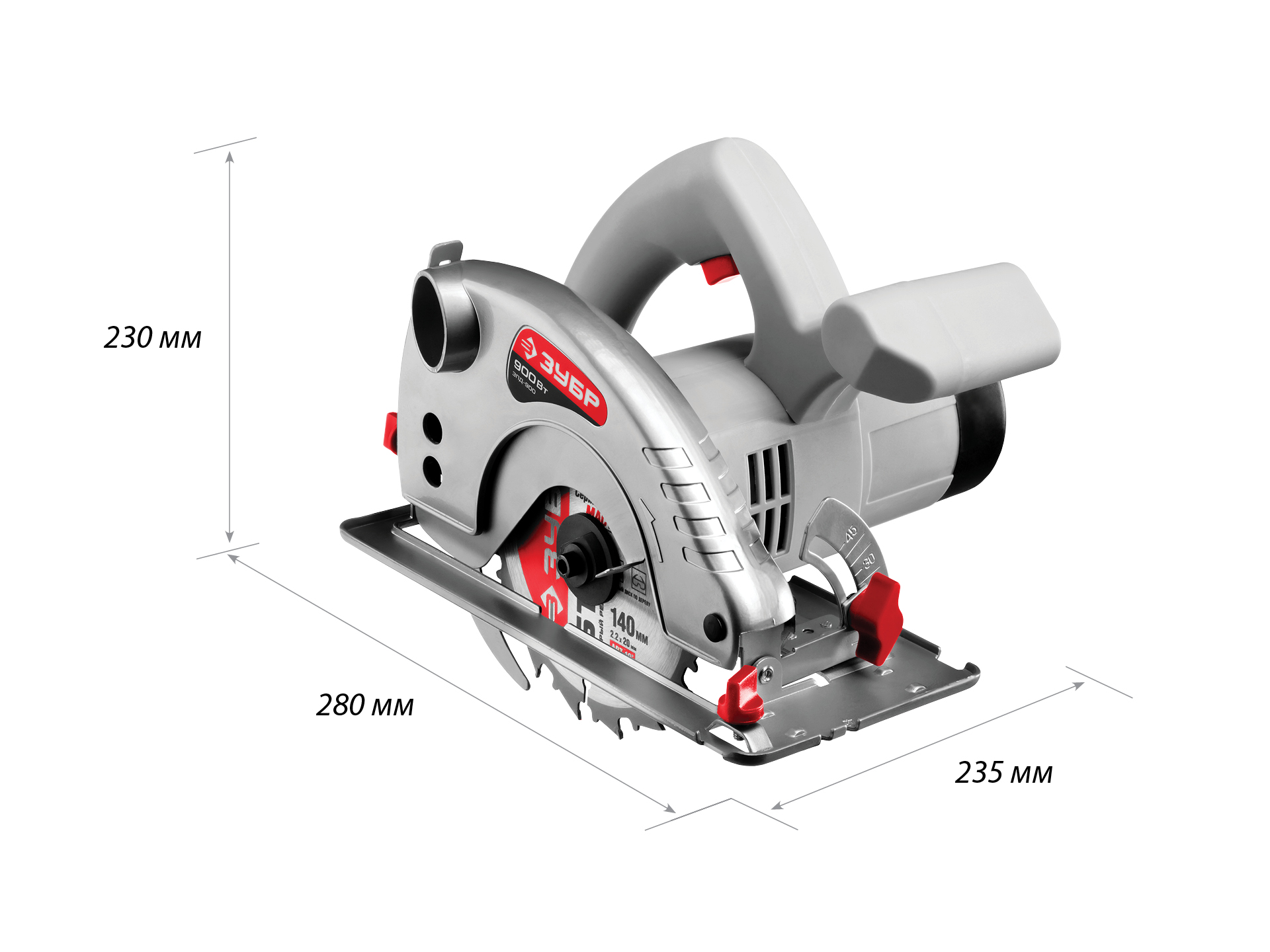 Циркулярная пила (дисковая) ЗУБР d 140 мм, 900 Вт, (ЗПД-900)