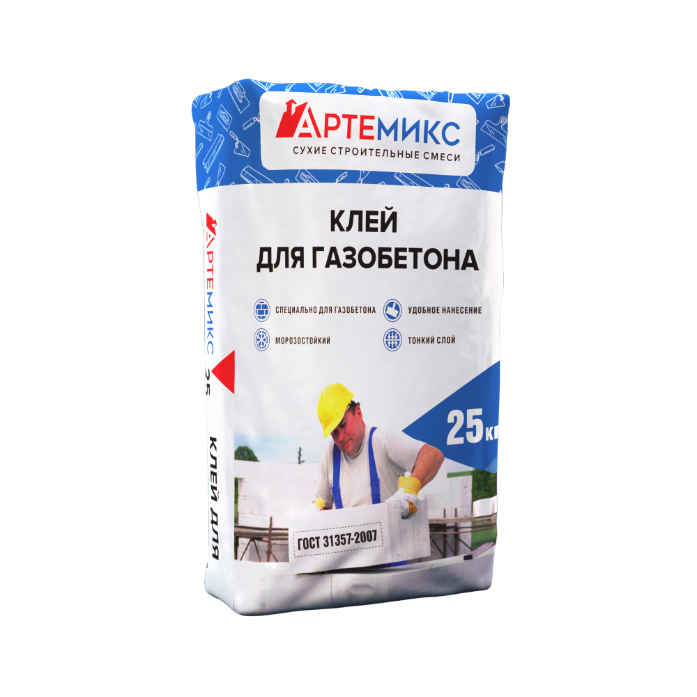 Клей для газобетона Артемикс, 25 кг – купить по цене 260 ₽ у Шурика в  Санкт-Петербурге