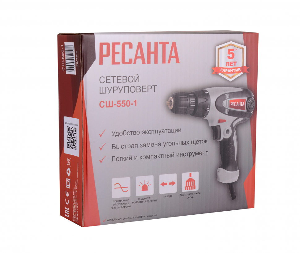 Сетевой шуруповерт Ресанта СШ-550-1