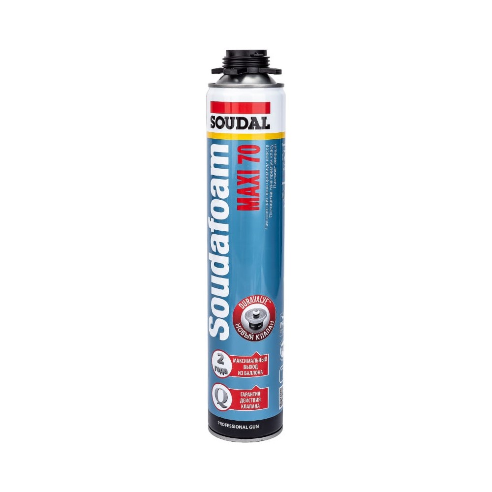 Пена монтажная профессиональная Soudal Maxi 70, летняя 870 мл